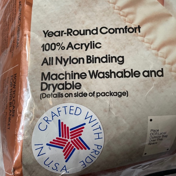 jcpenney Bedding Vintage Waffle Weave Acrylic Blanket Nylon Trim